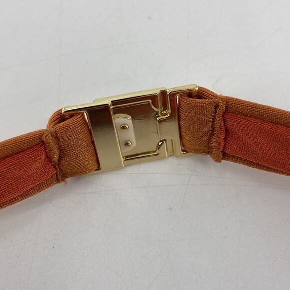 Something Navy Women's Orange Rust Twist Two Toned Bikini Top Size XS - Picture 6 of 8